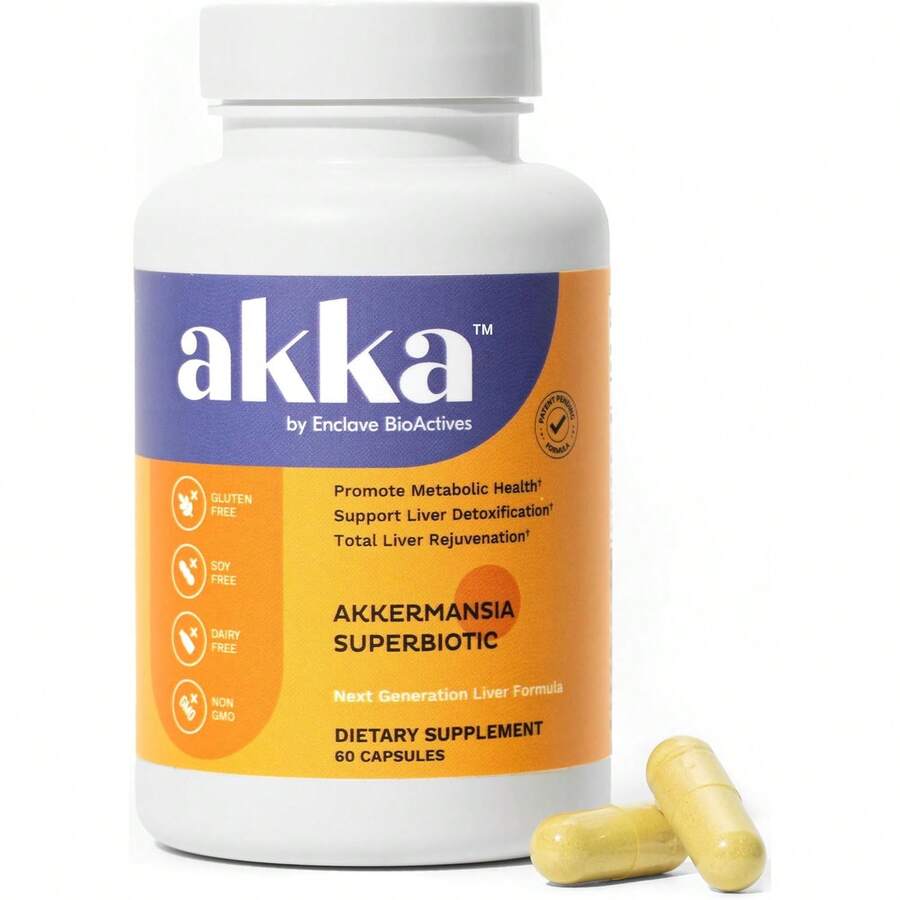 Liver Wellness Supplement With Akkermansia – Digestive Wellness Superbiotic Formula With Resveratrol, Quercetin & Silymarin | Non-GMO Gluten Free | 60 Capsules (1 Bottle) - 1 瓶 - 查看 1