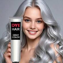 Grandma Grey Hair Styling Agent Hair Cream Easy To Color Hair Care Long-Lasting And Gentle Without Damaging Hair - 灰色 - 查看 1