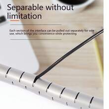 30m-100m Super Long Cable Management Sleeve, Open-Type Power Cord Protector, Wire Organizer Wrap - View 2