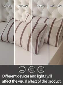 1 Stück 100% Baumwolle Kissenbezug, weich & bequem, minimalistischer gestreifter Kissenbezug, Umschlagstil, geeignet für Herren/Damen Dorm/Schlafzimmer Bettwäsche, Wohnheim Bettwäsche, Schlafzimmer Dekoration, minimalistisches kariertes gestreiftes Muster - Verschiedenfarbig - Übersicht 4