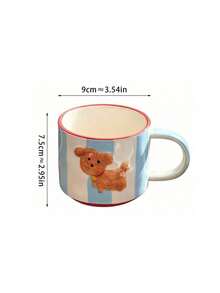1 chiếc cốc sứ dễ thương, cốc ăn sáng văn phòng chất lượng cao, thiết kế hình cún con vẽ tay mới, thích hợp đựng nước, sữa, yến mạch, trà, nước ép, bữa sáng, cà phê, đồ uống. Thích hợp cho quán cà phê, nhà, nhà hàng, tiệc tùng, văn phòng, Ngày của Cha, Ngày của Mẹ, quà tặng cho bạn bè, người yêu, gia đình, giáo viên, đồng nghiệp, Halloween, Giáng sinh. - Nhiều màu - Xem 8