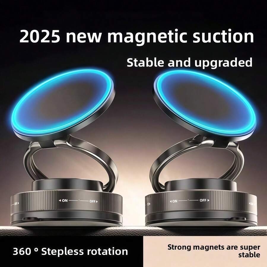 1个升级版360°纳米凝胶磁吸车载手机支架，超强吸力，兼容MagSafe，兼容 17/16/15/14/13/12 Pro Max，可折叠伸缩，适用于汽车/仪表盘/健身房/后视镜