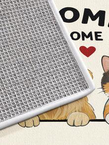 DAJIANG 1 pieza Alfombra de entrada/felpudo para cocina y baño con diseño de perro de dibujos animados colorido y lindo, lavable, antideslizante, para interior y exterior, adecuado para días festivos - Hogar de mascotas - Ver 7