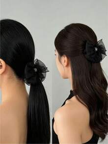 1个亚麻发圈 - 透气柔软弹力发带，温和呵护敏感头皮，轻盈透气，适合夏季穿搭 - 彩色 - 查看 9