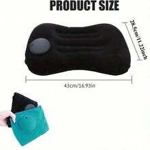 5 opciones de color Almohada inflable portátil para camping, 1 pieza Almohada inflable comprimible para soporte de cuello adecuada para playa, oficina, hogar, viaje, almohada inflable compacta y portátil - Multicolor - Ver 10
