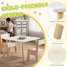 Kids Desk Chairs - White + 60x60x44cm(2 Chairs) - View 7