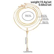 Bộ 4 chiếc dây chuyền mạ vàng 14k nhiều lớp đính hạt hình thánh giá và Đức Mẹ Maria, thích hợp cho kỳ nghỉ, cầu nguyện, lễ rửa tội. - phong cách 8 - Xem 5