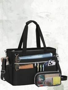 Multi-Pocket Teacher Nurse Tote Bag, 15.6 Inch Waterproof Laptop Bag With Insulated Pockets, Commute Shoulder Bag For Women - Multicolor - View 13