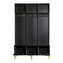 Hall Trees - Black + Particle Board - View 4