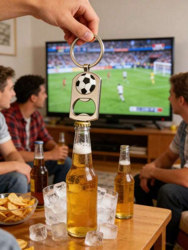 2026世界杯纪念版开瓶器钥匙扣，多功能足球钥匙扣，便携式开瓶器，经久耐用，适用于酒吧、日常使用、球迷礼品、厨房、旅行露营、车钥匙、包包、派对、男士配饰等场合，足球造型多功能开瓶器钥匙扣，世界杯球迷纪念钥匙扣，便携式啤酒开瓶器，礼品