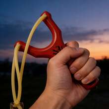 3pcs Solid Wood Bow-Shaped Rubber Band Slingshot - Three-Wood Leopard Print Body, High-Precision Grip Suitable For Outdoor Range Training And Shooting Sports - Multicolor - View 9
