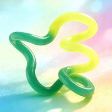 彩虹电镀金属手指减压训练器，炫彩金属慢回弹挤压玩具，成人专注力训练及焦虑缓解手部锻炼工具，适用于办公室减压/学习辅助/习惯管理/桌面玩具 - 彩色 - 查看 9