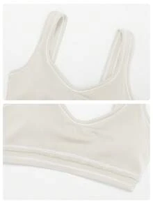 Bộ đồ thể thao MFVIM Xuân Hè gồm áo ngực và quần short, trang phục thể thao thường ngày dành cho nữ, thiết kế phối màu tương phản giúp nâng eo và thon gọn, quần short cạp cao + áo ôm sát, cạp chun co giãn + dây đeo có thể điều chỉnh, nhẹ và thoáng khí, phù hợp cho yoga, chạy bộ, tập thể dục, ở nhà, ngoài trời, chạy chậm, đạp xe, pilates, tập gym. - Màu be - Xem 11