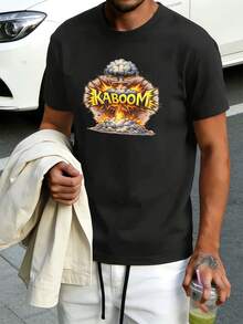 Men Plus Size T-Shirts - Black - View 1