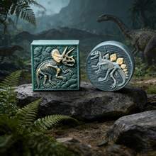 2D/3D硅胶恐龙化石模具，适用于蜡烛/肥皂/树脂/石膏制作，3D动物硅胶树脂浇铸装饰模具，手工制作独特肥皂树脂工艺品礼品 - 白 - 查看 8