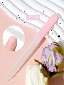 5pcs/1pc Glass Nail File Professional Manicure Tool For Natural Nails, Gradient Color Polishing And Care, Suitable For Salon Gifts (Macaron Color) - Multicolor - View 3