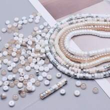 6x3毫米 60颗/袋 玻璃太空珠，用于珠宝制作DIY配件 - 6x3mm 隔片 - 查看 3