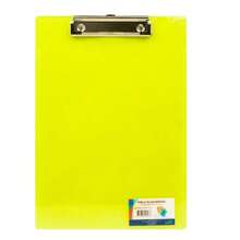 Tabla Plastico Carta Sujeta Papeles Colores - Amarillo - Ver 2