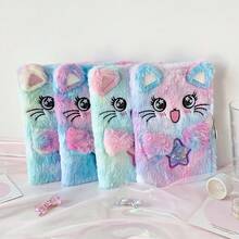 Buku Catatan Kucing & Bintang Lucu dengan Kunci, Buku Harian Rahasia yang Dapat Dikunci untuk Siswa Perempuan, Jurnal Pribadi Modis dengan Kunci Kombinasi untuk Belajar dan Mencatat Harian, Hadiah Alat Tulis yang Sempurna, Perlengkapan Sekolah (Warna Gradien, Warna Acak) - buku catatan - View 2
