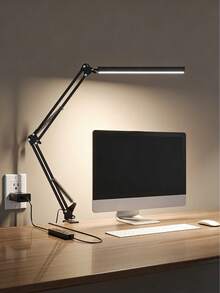 LED Desk Lamp, Adjustable Clip Folding Bracket Lamp, Eye-Caring Clamp Lamp, USB Powered Desk Lamp, Metal Swing Arm Desk Lamp With 3 Lighting Modes, Suitable For Office, Reading, Study Room - Multicolor - View 8
