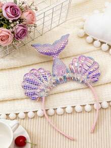 Băng đô hình đuôi nàng tiên cá lấp lánh dành cho nữ, phụ kiện đội đầu chủ đề nàng tiên cá chuyển màu óng ánh, phụ kiện hóa trang dự tiệc sinh nhật, phụ kiện tóc cho kỳ nghỉ biển. - Nhiều màu - Xem 3