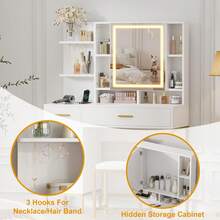 Vanities & Vanity Benches - White - View 5