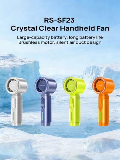 REMAX Quạt cầm tay với pin dung lượng lớn 3000mAh cho thời gian sử dụng lâu dài, 5 tốc độ gió + hoạt động êm ái, quạt mini di động dùng ngoài trời, sạc USB, vật dụng làm mát thiết yếu mùa hè cho ký túc xá sinh viên, văn phòng và khi đi du lịch.