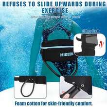 Hikeen Swim Belt For Adults/Kids,Water Aerobics Equipment With Fixing Straps And Zipped Pocket,Adults Pool Exercise Equipment For Pool Exercises And Workouts - Black-plus Size - View 2