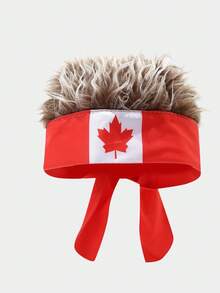 1 chiếc mũ đội tóc giả nhiều màu sắc họa tiết World Cup, trang trí tiệc gia đình dành cho người hâm mộ, mùa hè, bãi biển, ngày lễ. - A - Xem 16