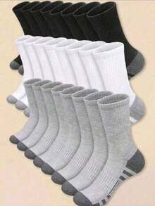 60/50 Pairs Comfortable Men's Sports Boat Socks, Suitable For Outdoor Casual Wear, All-Season White Antibacterial Odor-Resistant Moisture-Wicking Thick Sports Socks. Comfortable Daily Wear Unisex Casual Socks - Multicolor - View 2