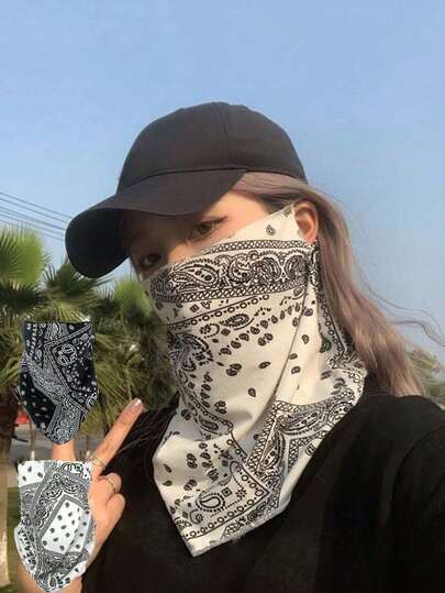 四季战术围巾，迷彩透气，适合骑行、狩猎、夏季跑步、徒步旅行、滑雪 - 男女通用全脸防护颈套，防风、防紫外线，无缝多功能头巾