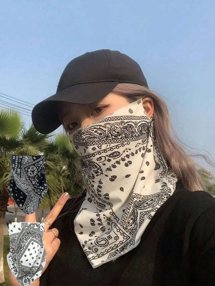 四季战术围巾，迷彩透气，适合骑行、狩猎、夏季跑步、徒步旅行、滑雪 - 男女通用全脸防护颈套，防风、防紫外线，无缝多功能头巾 - 彩色 - 查看 1