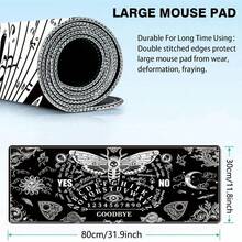 大型游戏鼠标垫，EDGERTON 死亡飞蛾图案，电脑键盘垫/桌面鼠标垫，全桌面超长 XXL 鼠标垫 35.5 英寸 x 15.75 英寸，带缝合边缘和防滑设计，适用于办公室、家庭和游戏。 - 死亡飛蛾 - 查看 13