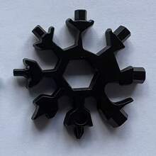 Dụng cụ mini đa năng hình bông tuyết, kết hợp mở nắp chai/tua vít đầu dẹt/cờ lê hình bông tuyết bằng thép carbon, quà Giáng sinh cho nam giới. - Cờ lê hình bông tuyết - Xem 13
