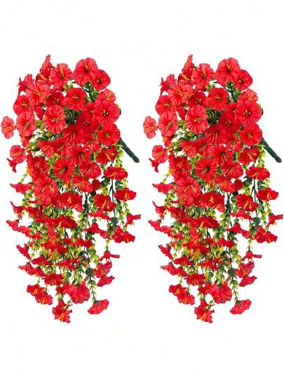 1 cành bạch đàn và dây hoa bìm bìm nhân tạo ngoài trời, chất liệu lụa chống tia UV, thích hợp trang trí kỷ niệm, tốt nghiệp, đám cưới, tiệc tùng, nhà cửa, văn phòng, hiên nhà, sân vườn, tường nhà, mùa xuân/hè.