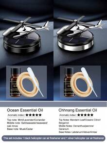 Solar Powered Helicopter Car Diffuser - Automatic Rotating Blades, 4 Colors - Includes 5ml Refill Oil, Wooden Chips And Dropper, Suitable For Car/Home Decor, Perfect Gift For Car Enthusiasts. Creative Car Accessory - Helicopter - View 31