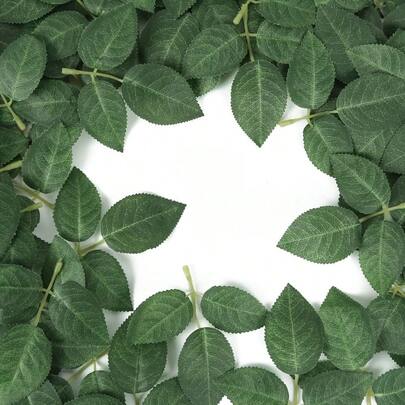 100/50/10Pcs Fake Leaves, Artificial Peony Leaves Artificial Craft Leaves Fake Rose Leaves , For DIY Wedding Bouquets Centerpieces Party Home Decorations