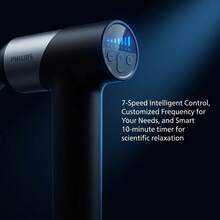 PHILIPS Máy mát-xa cầm tay PPM3203G, máy mát-xa cơ bắp, thiết bị mát-xa toàn thân, chất lượng chuyên nghiệp dùng tại nhà, thư giãn cơ bắp cho việc tập luyện, mát-xa vai, cổ, eo, chân, mô liên kết. - màu đen - Xem 3