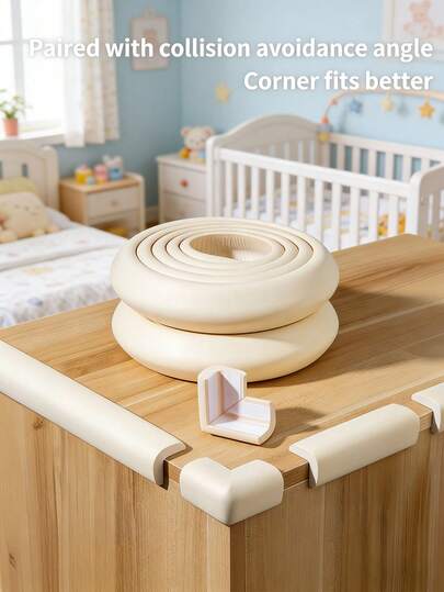 Miếng bảo vệ góc chống va đập cho bàn và tường - Chất liệu cao su bền, dễ lắp đặt, ngăn trẻ sơ sinh bò và bị thương, lớp bảo vệ chống trầy xước, bảo vệ đồ nội thất, miếng bảo vệ mềm 200 cm, viền góc bàn trà gia đình.