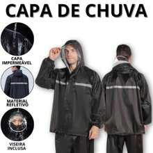 Motorcycle Rain Suit Set For Men And Women, Adult, Reflective Strip, Hood, Waterproof (8576) - Men's Raincoat - View 1