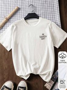 Oberteile Damen, Sommer-Tops, 100% Baumwolle, Kurzarm-T-Shirt mit California Beach-Print und Schriftzügen für Damen, Sommer-T-Shirt, Grafik-T-Shirt, lässiges Sommer-Outfit, Baumwoll-T-Shirt, Sommer-Top, Print-Design, Sommer-T-Shirt, T-Shirt für Damen, Top, Sommerkleidung, Urlaubsoutfit, Strand-Outfit, minimalistische Resort-Kleidung, Baumwoll-T-Shirt, Sommer-Outfit Damen - Weiss - Übersicht 3