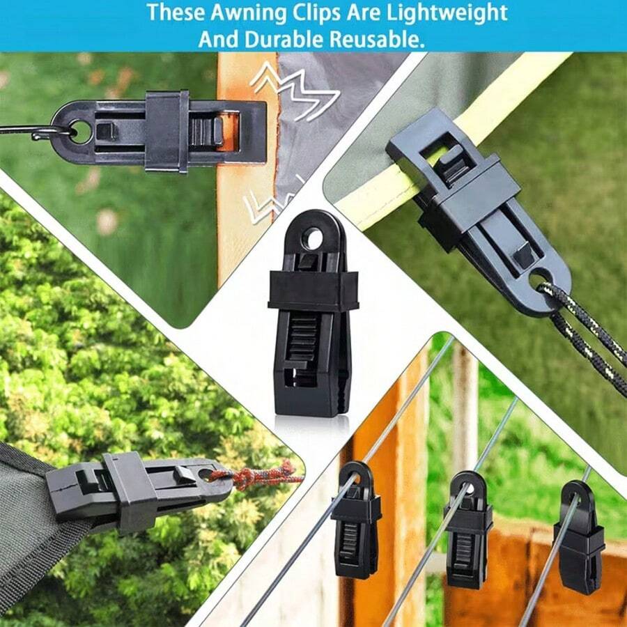 5PCS Heavy Duty Weatherproof Tent Clips-Weatherproof And Sturdy For Fixing Tarps And Awnings During Outdoor Camping And Exploration-Reusable And Versatile And Versatile - Multicolor - View 1