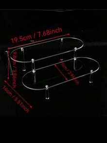Kệ trưng bày bậc thang bằng acrylic trong suốt, làm thủ công, dùng để đựng trang sức và mỹ phẩm. - Trong sáng - Xem 15