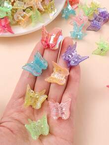 60pcs Cute Mini Colorful Butterfly Hair Clips, Suitable For Girls, Mother's Day Gift - Multicolor - View 7