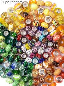 50颗紫色蓝色大孔珠子 DIY手链珠子 - 彩色 - 查看 6