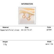 2 đôi bông tai đồng khảm đá Cubic Zirconia thiết kế hình hoa năm cánh và lá cây, phong cách công sở Pháp, phù hợp với trang phục công sở hàng ngày, nhiều kiểu dáng để lựa chọn (hình vuông/hoa năm cánh/hoa tua rua/thiết kế lá cây), quà tặng cho bạn gái, trang sức ngày Valentine - Kiểu hoa năm cánh - Xem 9