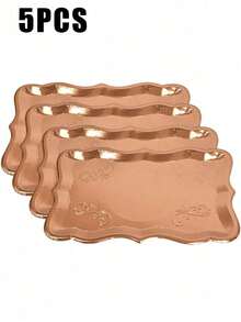 20/10/5个 9英寸x13英寸 金边优雅长方形纸盘，适用于甜点展示、餐桌派对、纸杯蛋糕展示、生日派对、婚礼、新娘送礼会、野餐、日常家居使用 - 多色 - 查看 26