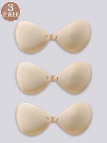 3 Pairs Summer Women Thin Seamless Breathable Invisible Bra Petals, Push-Up Bra Pads With Anti-Slip And Long-Lasting Adhesive, Honeycomb Perforated Design For Comfort And Sweat-Free Wear, Specially Designed For Backless And Spaghetti Strap Outfits - Multicolor - View 11