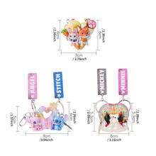 Miniso 迪士尼米奇米妮/尼克朱迪/史迪奇安琪儿情侣磁性吊坠，可爱卡通情侣设计，方便携带，适合日常通勤和周末旅行，精美礼物（1个） - 彩色 - 查看 8