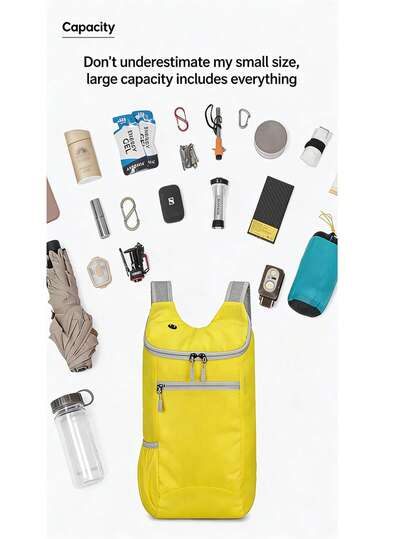 LOTANK Portable Foldable Lightweight Backpack, Waterproof Splash Proof Wear-Resistant Outdoor Sports Bag, Multifunction Mountaineering Hiking Travel Shoulder Bag For Men Women Camping Climbing